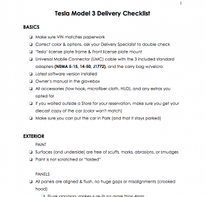 What To Check For When Picking Up Your Tesla Model On Delivery Day