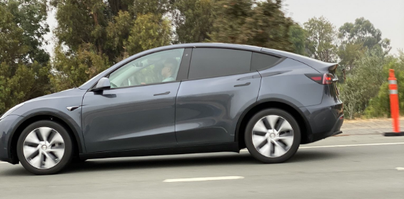 First Midnight Silver Metallic Model Y Spotted On The Roads Drive Tesla