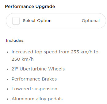 Model Y Performance upgrade