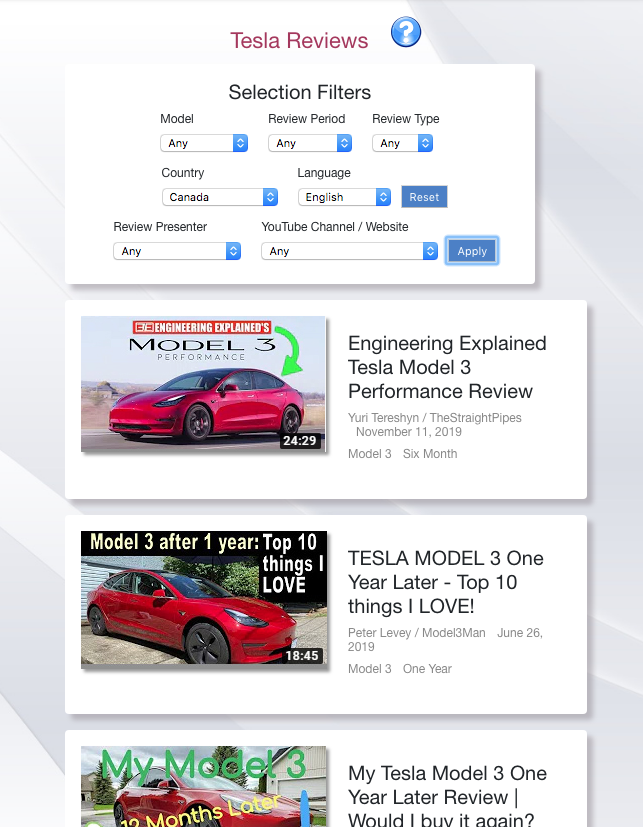 Tesla Ride Finder Reviews