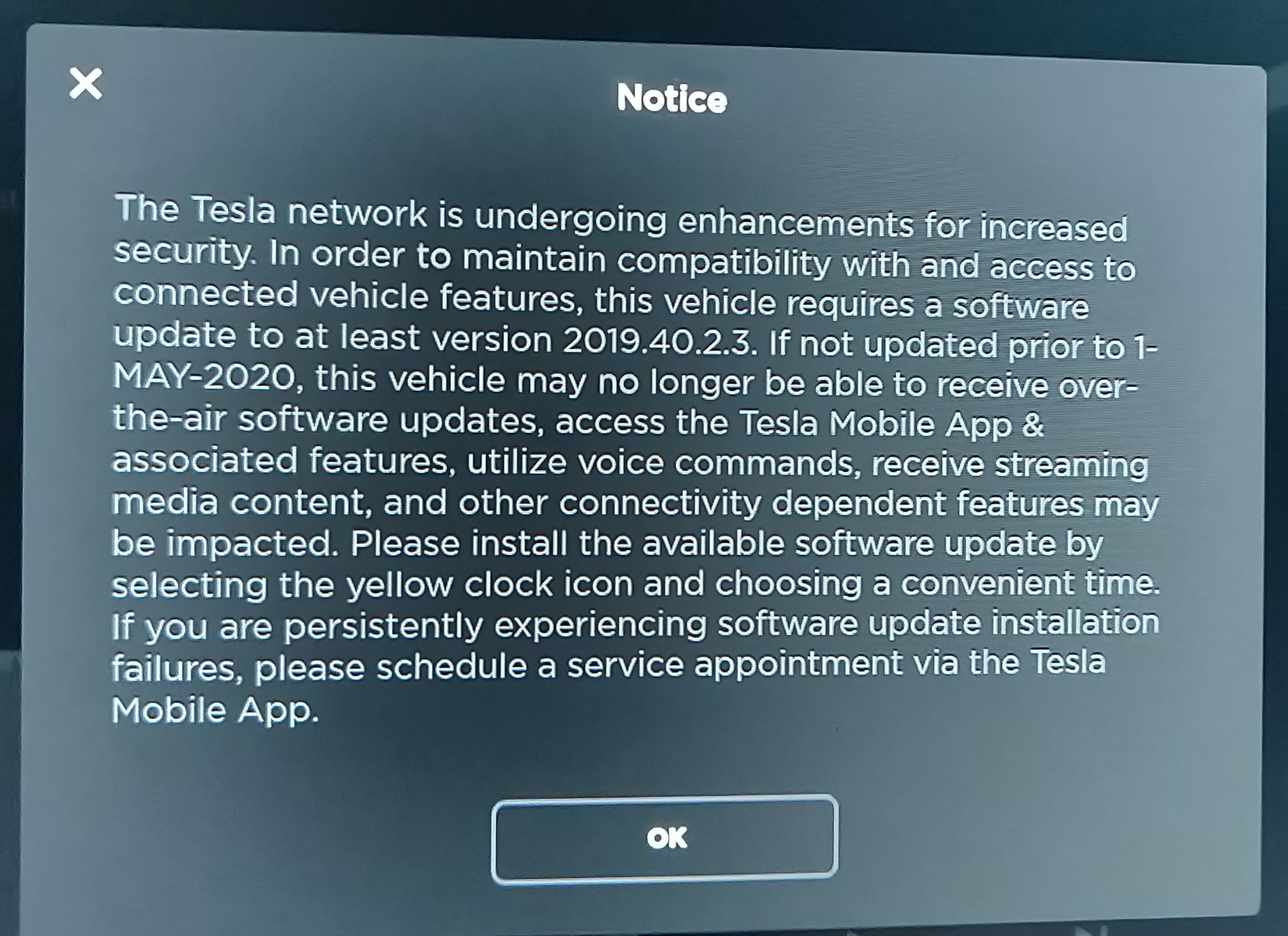 Tesla Automatic Software Update