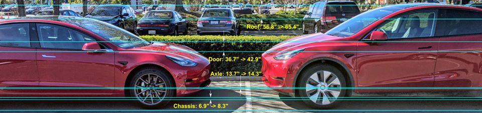 Tesla Model Y size comparison