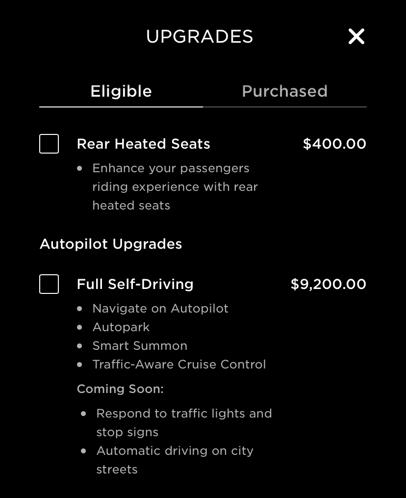Tesla Rear Heated Seats App