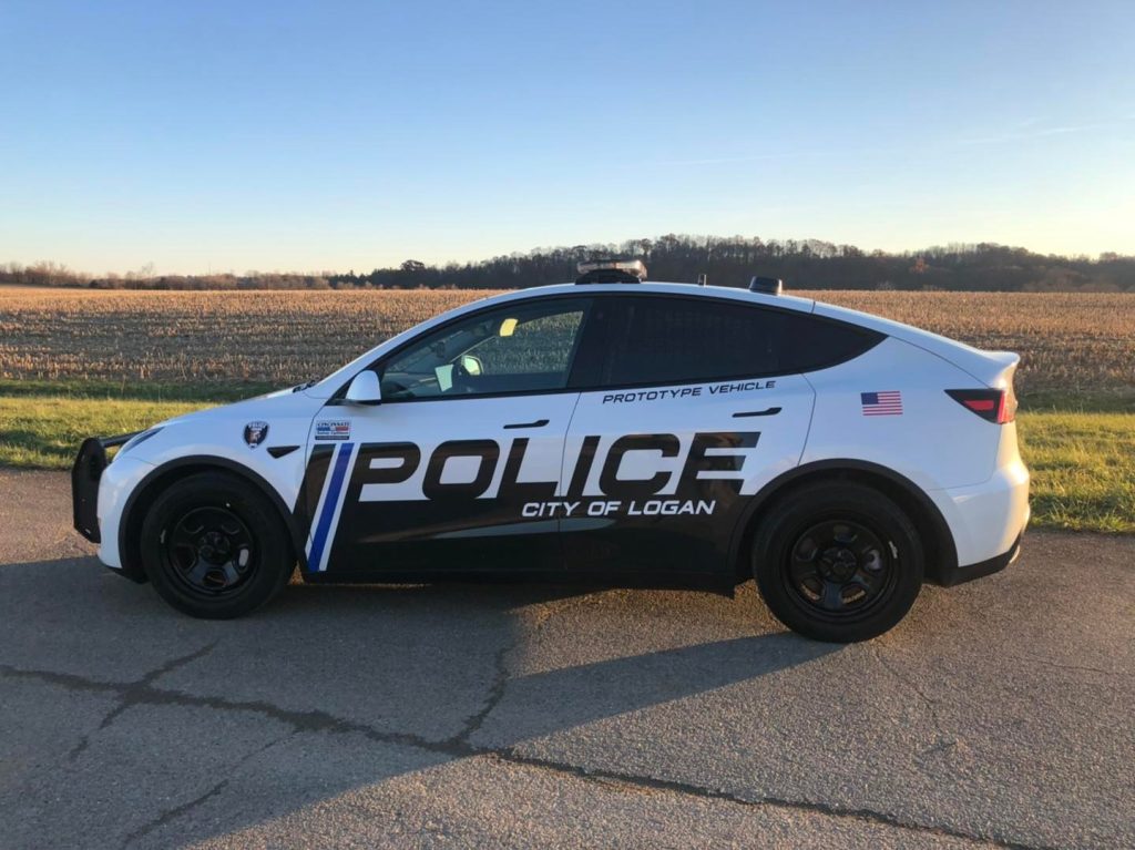 Logan Police Department Unveils Tesla Model Y Cruiser Drive Tesla