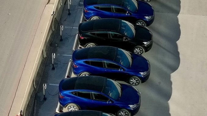 Row Of Newly Built Tesla Model Ys Spotted Outside Giga Texas Update