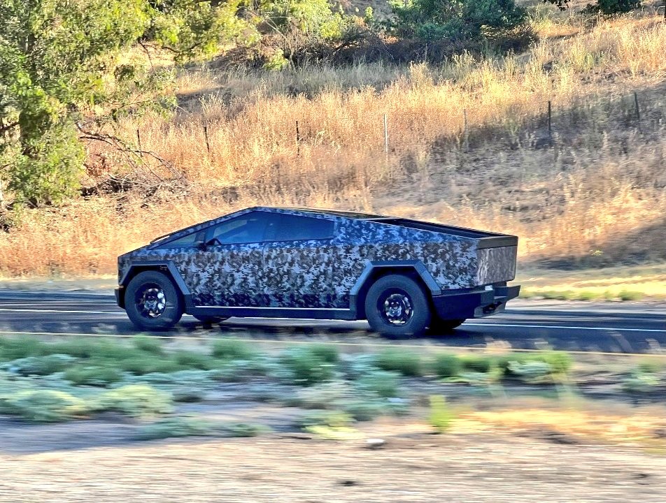 Tesla Cybertruck With New Camo Spotted In The Wild Drive Tesla