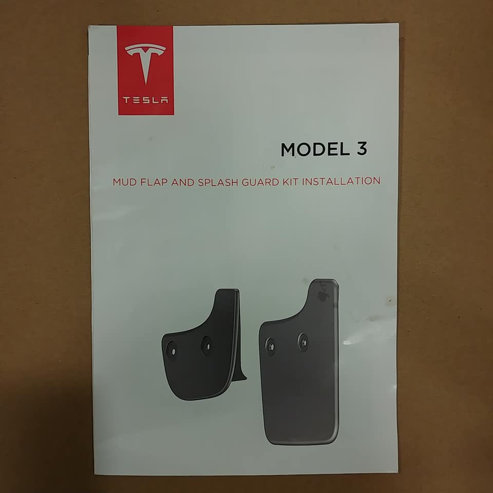 Here are the new Tesla OEM mud flaps and splash guards for your