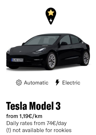 Miles on outlet a tesla