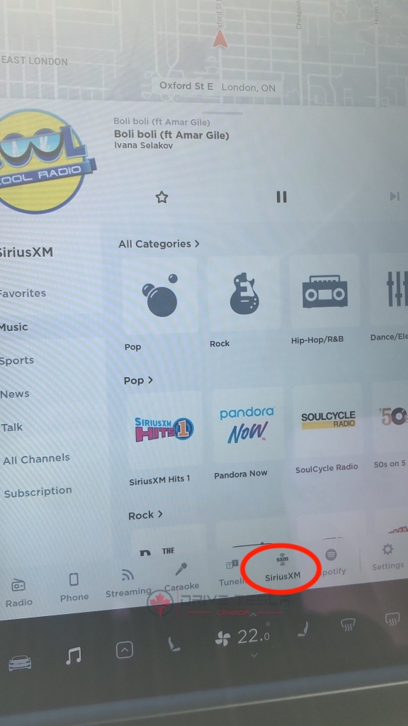 New Sirius XM interface and free trial finally arrives in Canada - Drive  Tesla