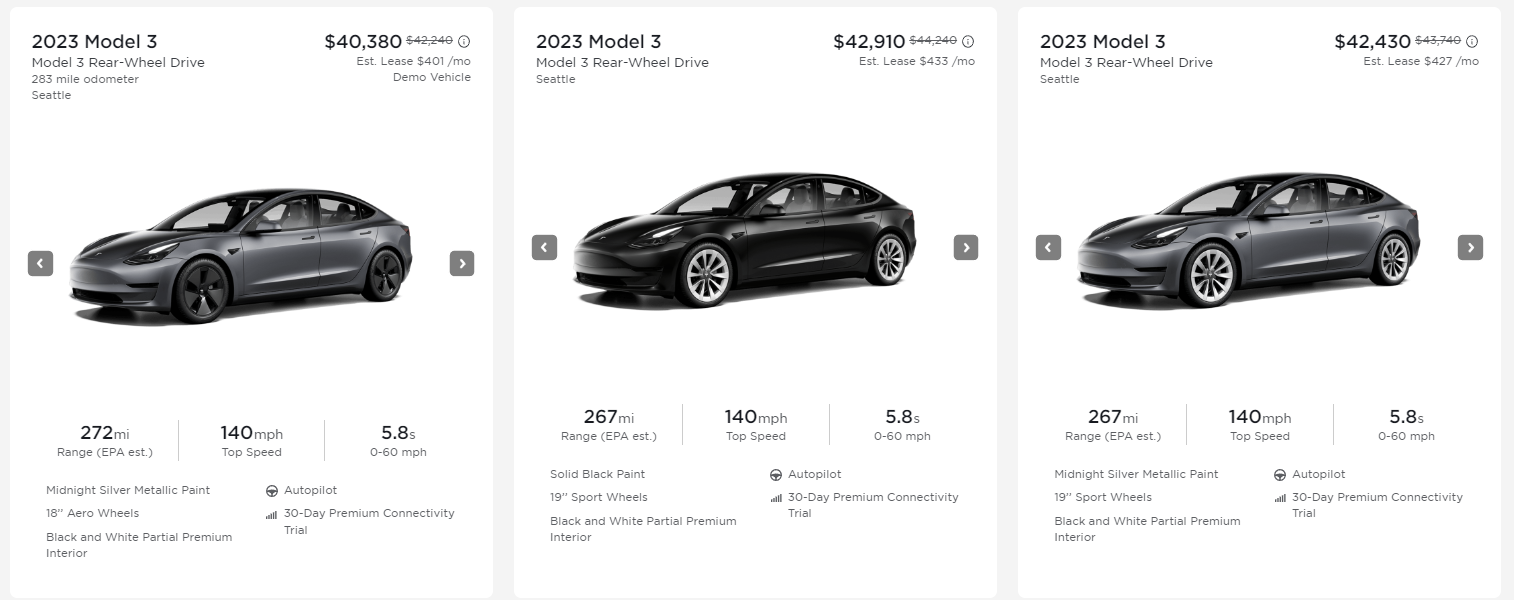 Tesla model deals y inventory