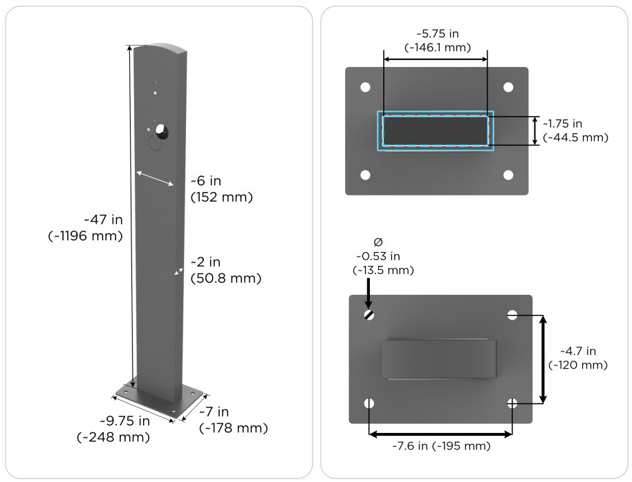 Tesla wall store connector stand