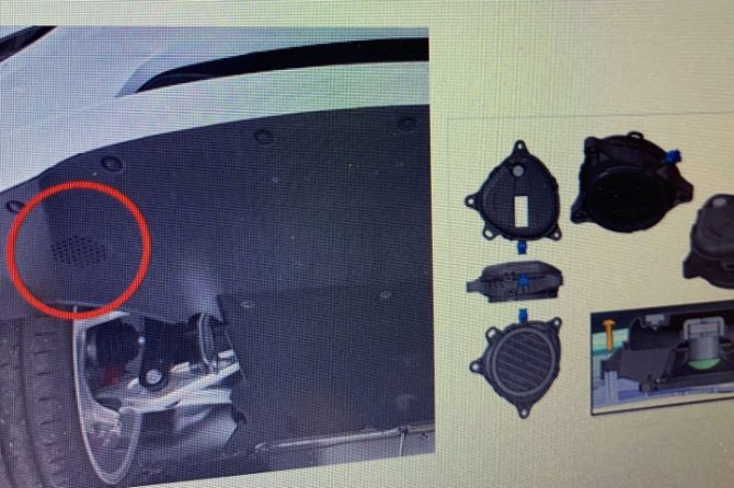 tesla pedestrian warning sound