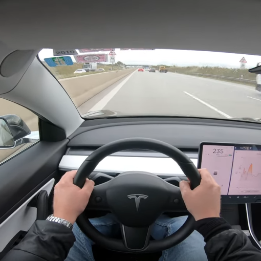 Autobahn top speed run Model 3 Performance
