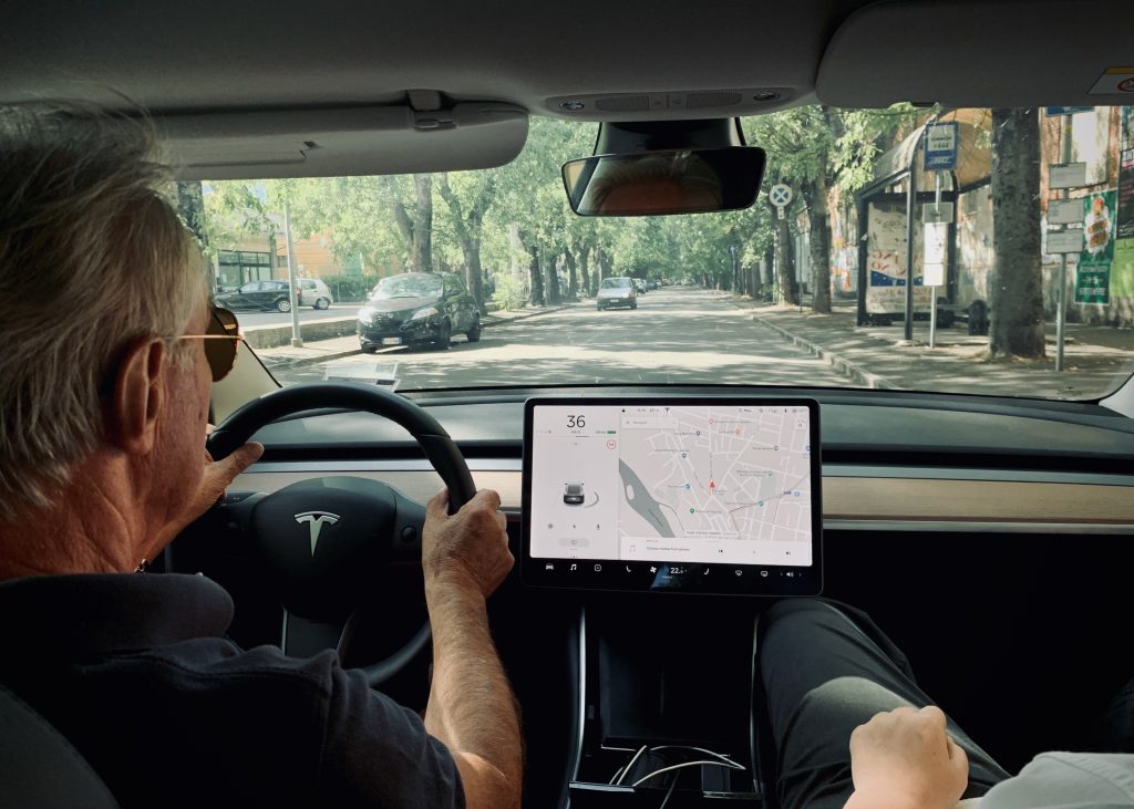 Dario Benuzzi driving Model 3
