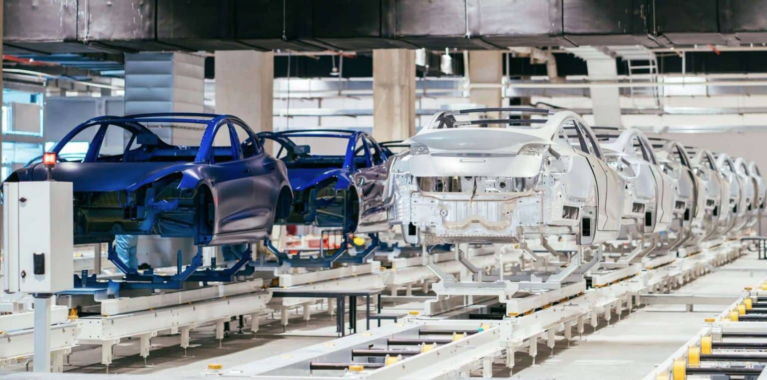 Model 3 bodies on Giga Shanghai line