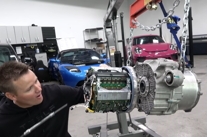 Inside Tesla Model S engine