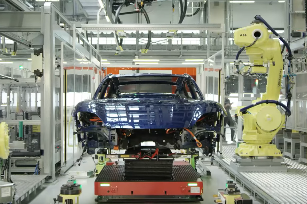 Porsche Taycan being built