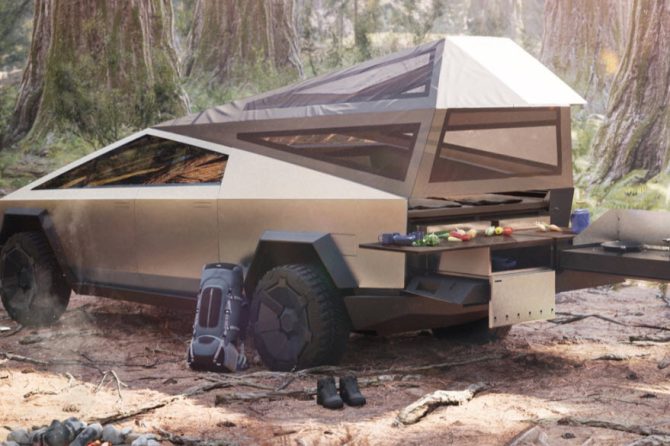 Cybertruck camping