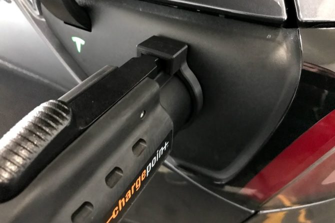 Tesla J1772 lock
