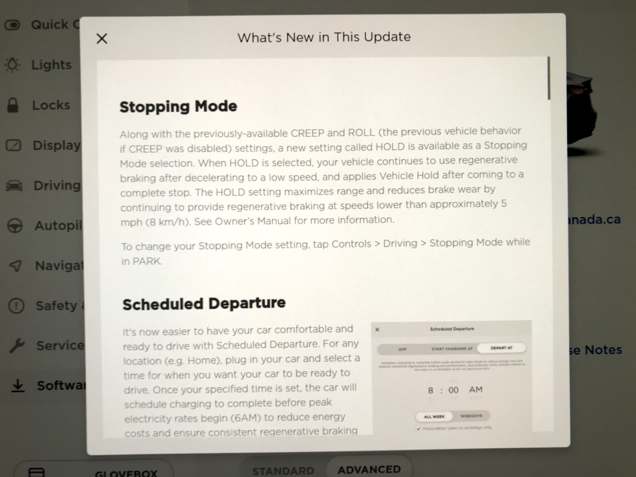 Tesla Release Notes