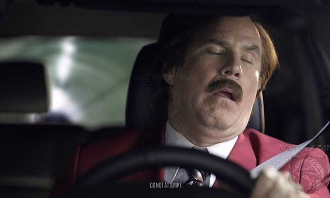 Driver asleep at the wheel