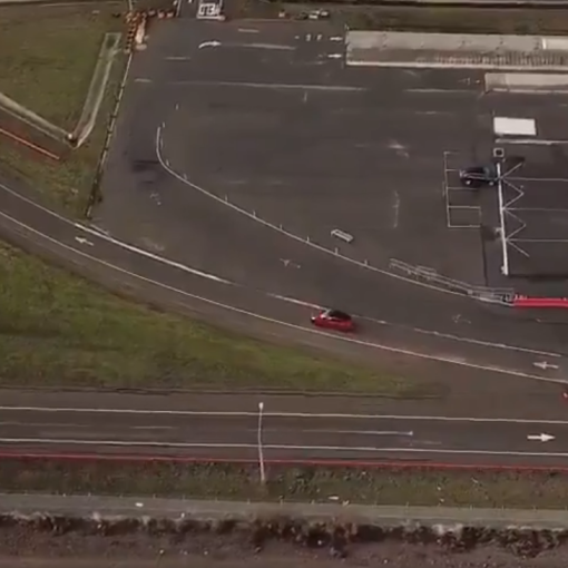 Model Y drone video test track