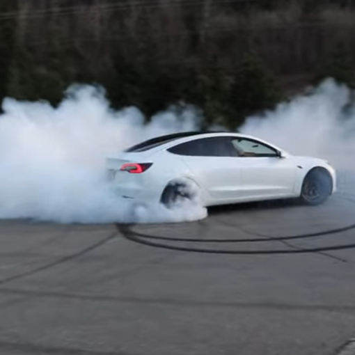 Tesla Model 3 donuts