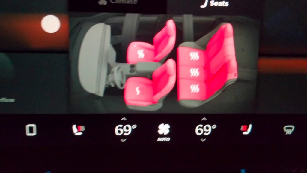 Tesla heated rear seats