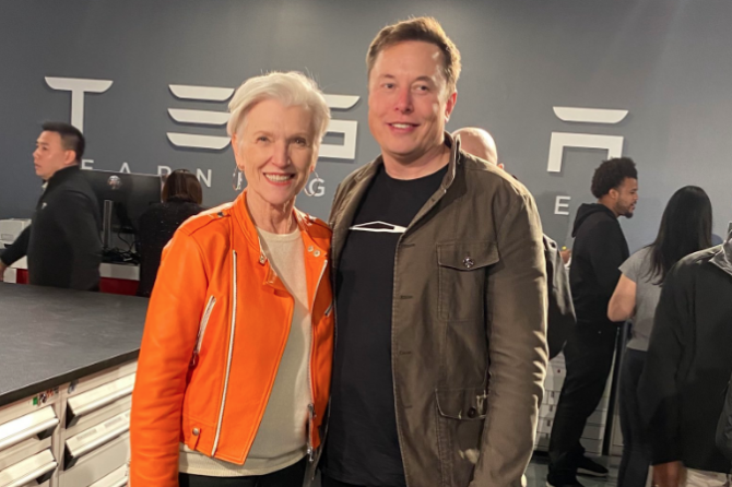 Elon and Maye Musk
