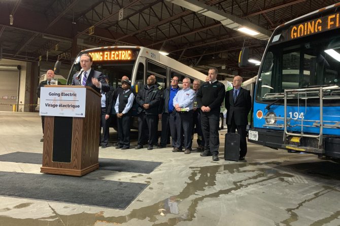 Guelph electric bus announcement