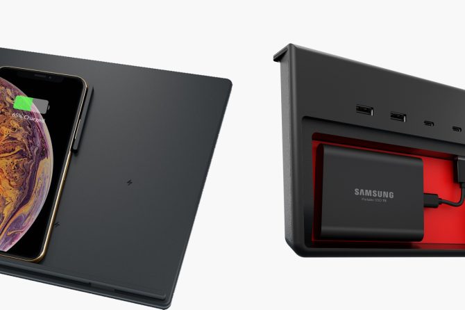 Jeda USB Hub and Wireless Charger