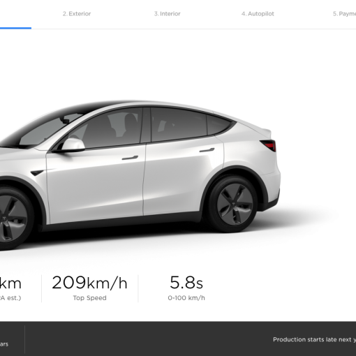 Model Y configurator