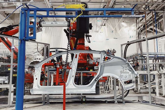 Model Y production line