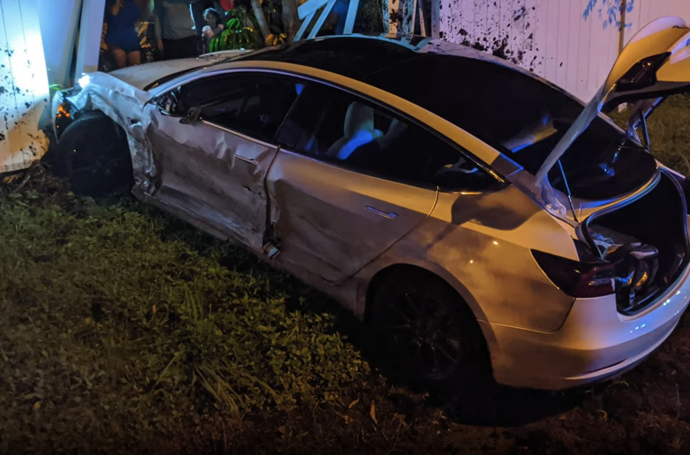 Tesla Model 3 crash