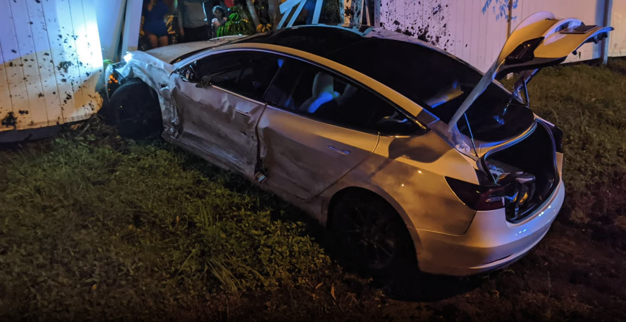 Tesla Model 3 crash