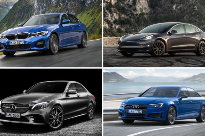 Tesla Model 3 vs BMW Merc Audi