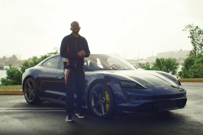 Will Smith Porsche Taycan Turbo S Bad Boys for Life