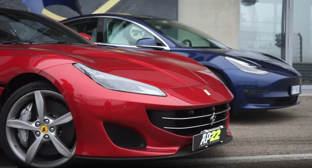 Ferrari Portofino vs Tesla Model 3
