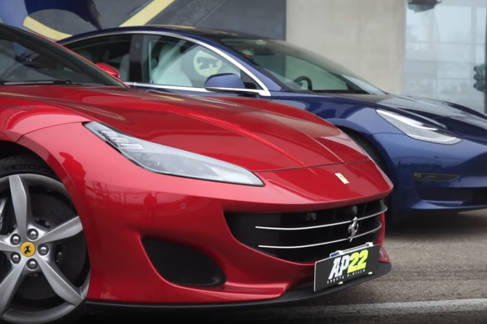 Ferrari Portofino vs Tesla Model 3