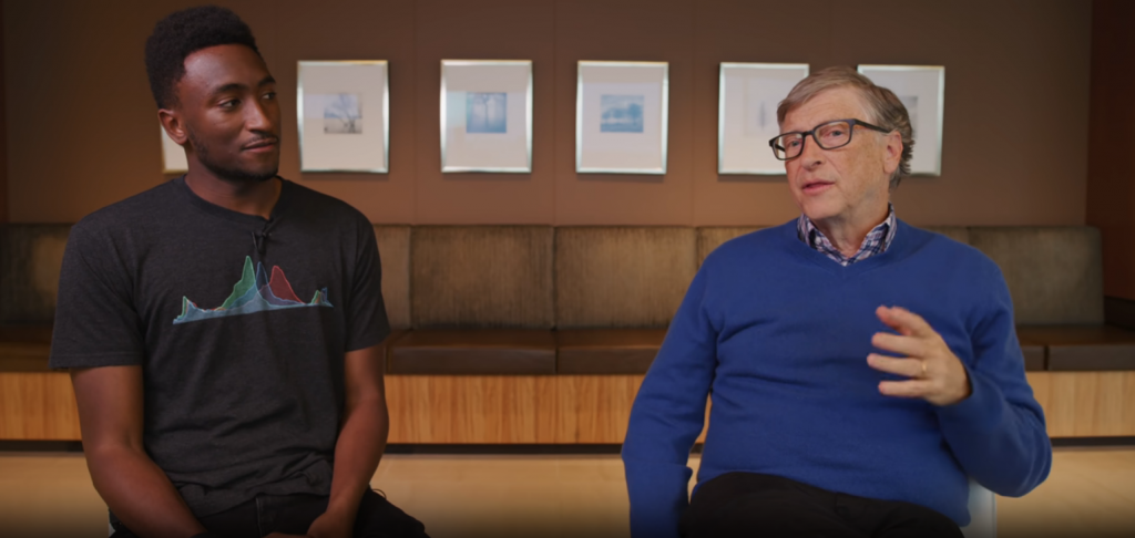 Marques Brownlee Bill Gates interview Tesla Porsche