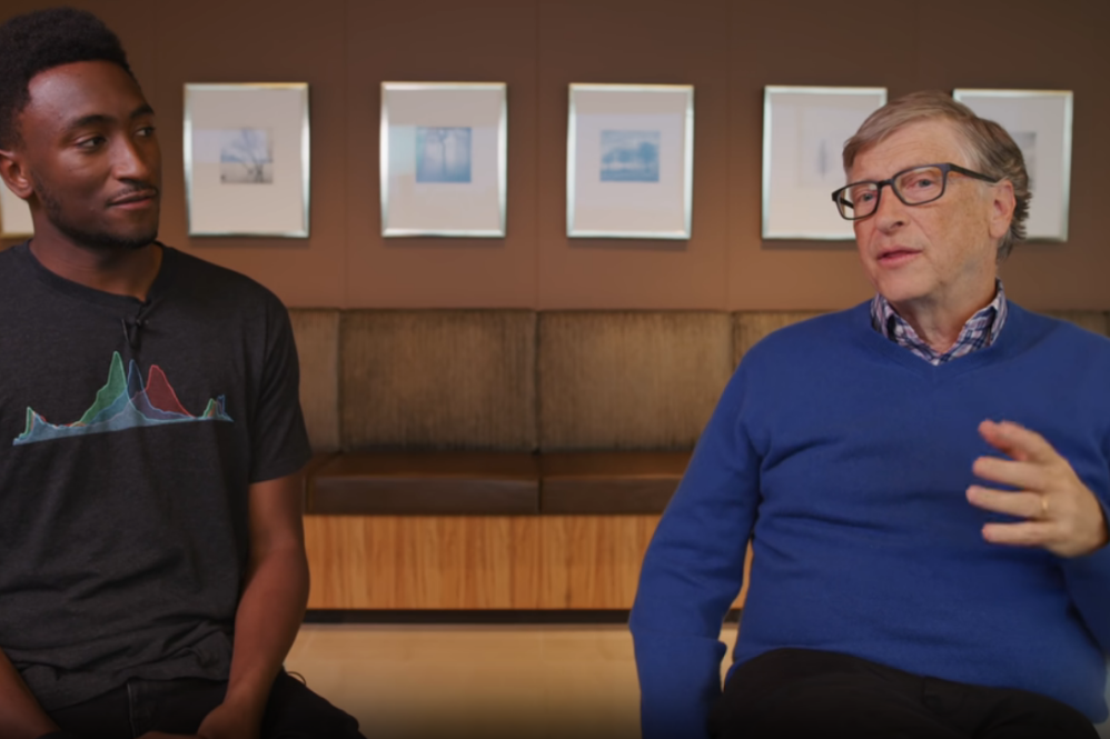 Marques Brownlee Bill Gates interview Tesla Porsche