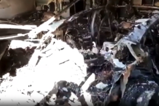 Porsche Taycan catches fire in Florida garage