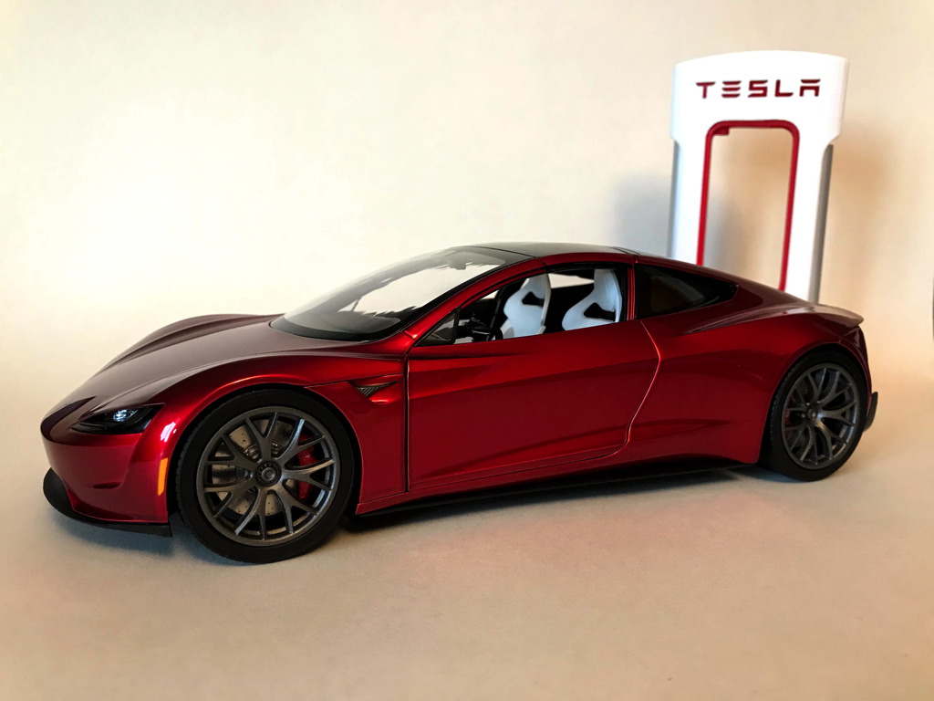 tesla roadster toy model