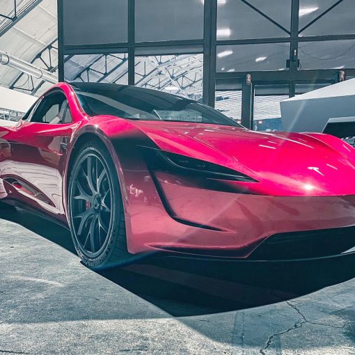 Tesla Roadster and Cybertruck