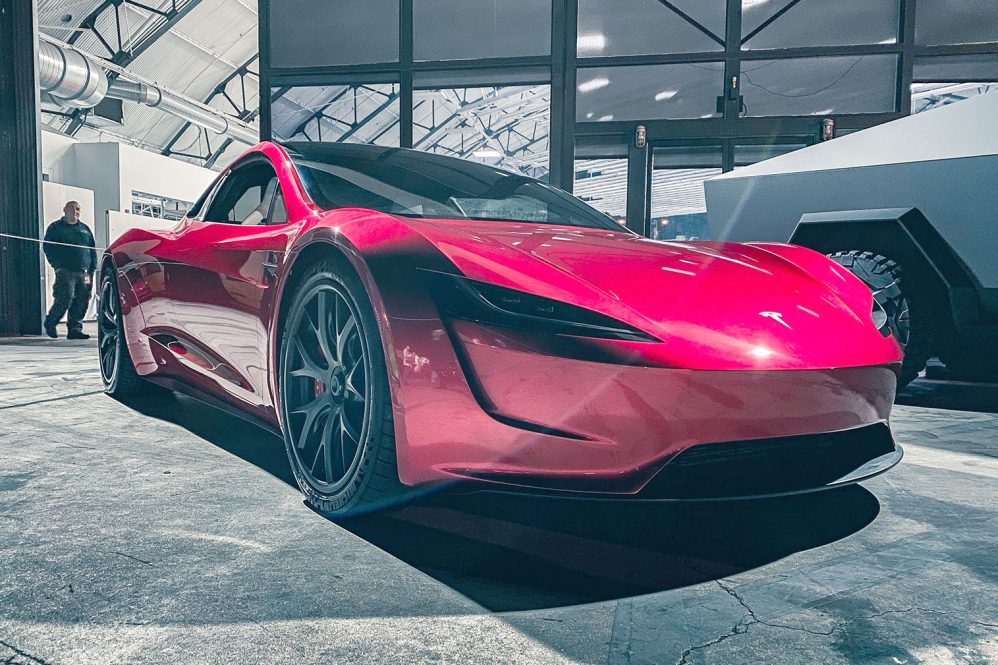 Tesla Roadster and Cybertruck