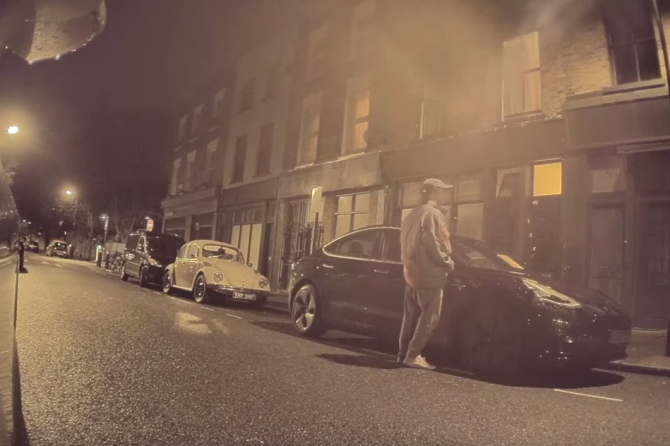 Tesla Sentry Mode urinating on Model 3