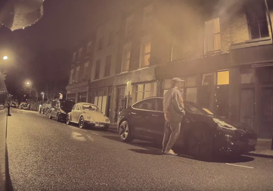 Tesla Sentry Mode urinating on Model 3