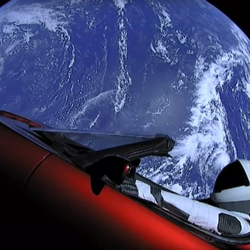 Tesla Starman and Earth