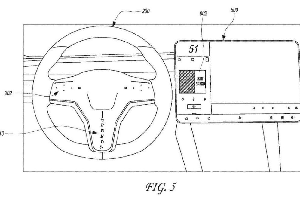 Tesla steering wheel patent