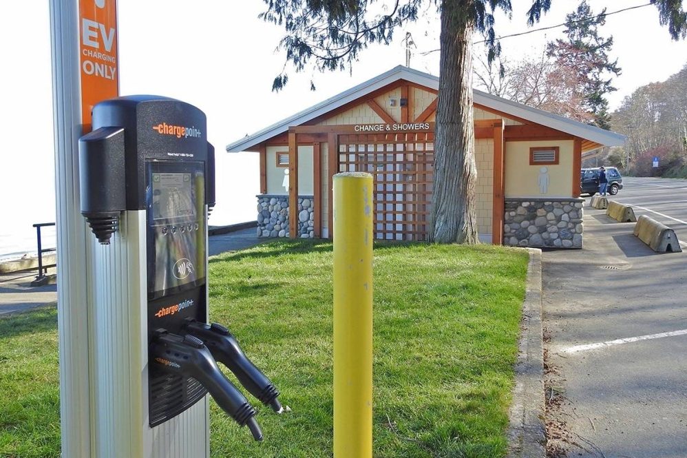 EV chargers vandalized Qualicum Beach